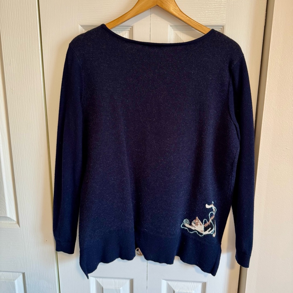 Astrologie Navy Cat Intarsia Sweater - Size L - Picture 4 of 9